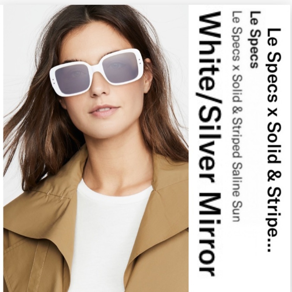 Le Specs White Mirrored Sunglasses